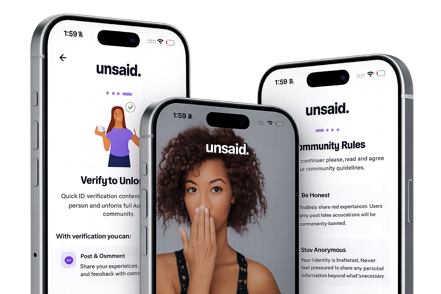 Unsaid app preview